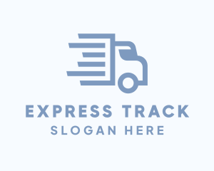 Blue Trucker Shipping logo design