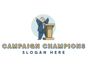 Campaign Politician Mascot logo design