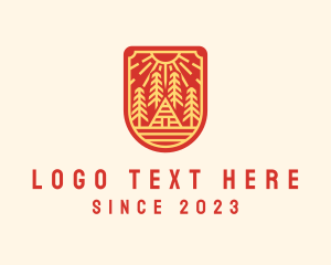 Lodge - Sun Forest Campsite logo design
