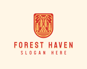 Sun Forest Campsite logo design