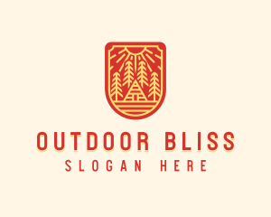 Sun Forest Campsite logo design