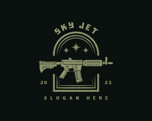 Military Rifle Gun Logo