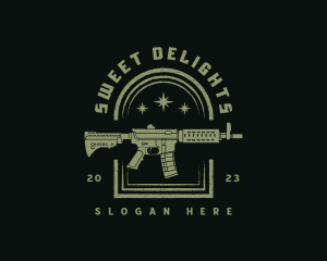 Military Rifle Gun Logo