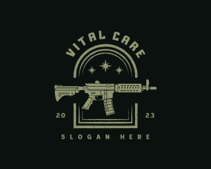 Military Rifle Gun Logo