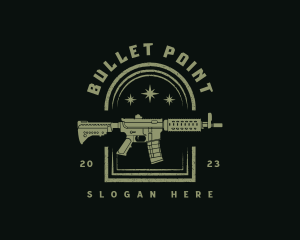 Military Rifle Gun logo design