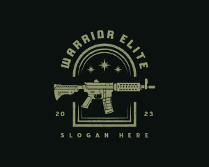 Military Rifle Gun logo