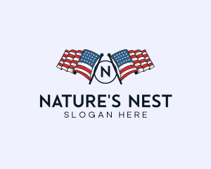America Country Flag logo