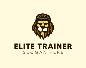 Fitness Lion Head   logo design