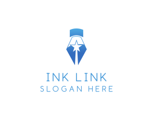 Fountain Pen Nib Star logo design