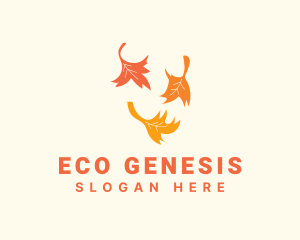 Nature Autumn Leaves logo design