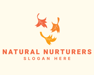 Nature Autumn Leaves logo design