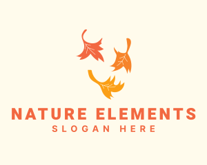 Nature Autumn Leaves logo design