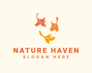 Nature Autumn Leaves logo design