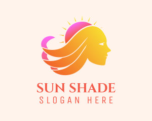 Sunset Woman Waves logo