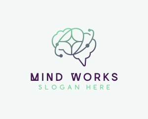 Brain Software Artificial Intelligence logo design