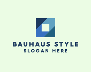 Blue Business Square logo design