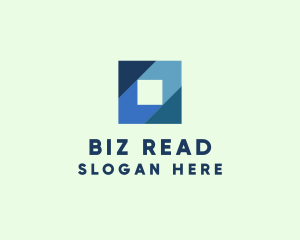 Blue Business Square logo design