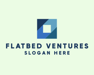 Blue Business Square logo design