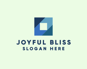 Blue Business Square logo design