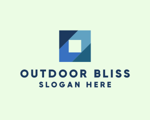 Blue Business Square logo design