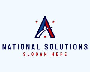 National Flag Letter A logo