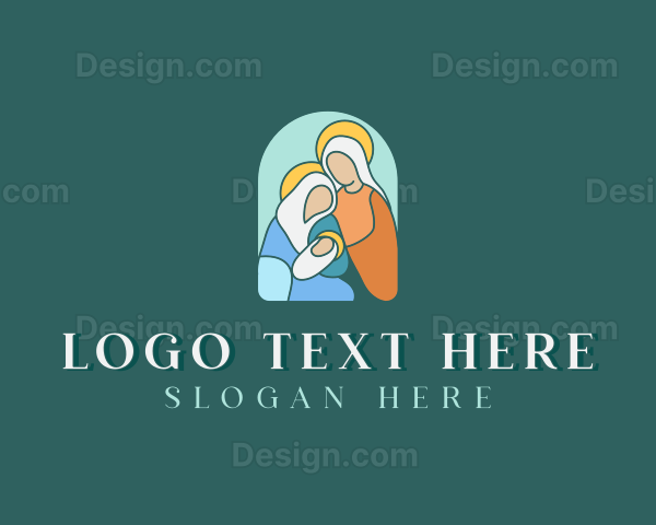 Christmas Holy Family Logo