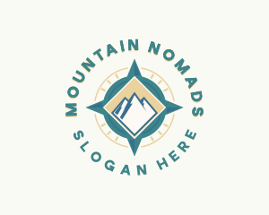 Mountain Peak Compass logo design