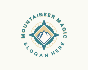 Mountain Peak Compass logo design