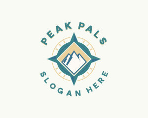 Mountain Peak Compass logo design