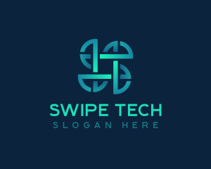 Business Tech Letter S logo design