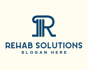 Professional Pillar Letter R logo design