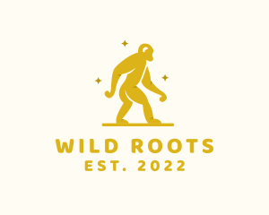 Walking Wild Monkey logo design