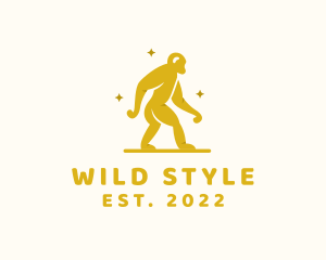 Walking Wild Monkey logo design