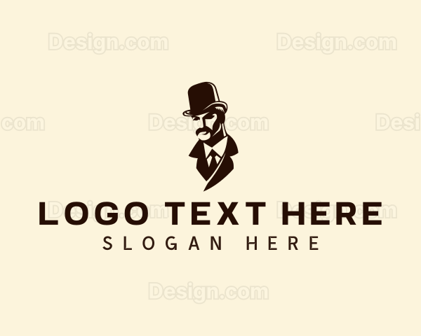 Gentleman Fashion Hat Logo