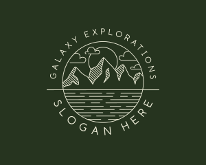 Hipster Mountain Peak logo design