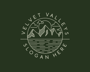 Hipster Mountain Peak logo design