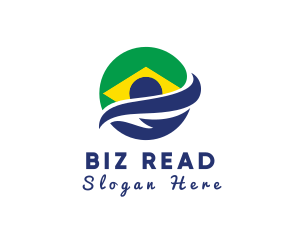 Planet Brazil Swoosh logo design