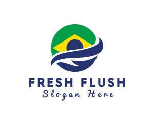 Planet Brazil Swoosh logo design