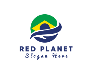 Planet Brazil Swoosh logo design