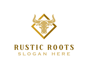 Bison Horn Ranch logo design