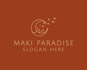 Bird Paradise Moon logo design