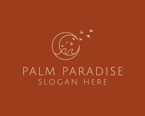 Bird Paradise Moon logo design