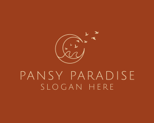 Bird Paradise Moon logo design