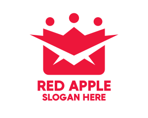 Red Mail Crown logo design