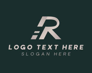 Courier Logistics Shipping Letter R logo