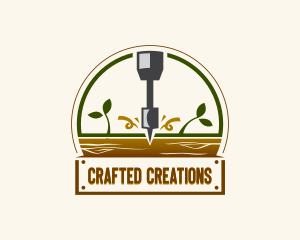 Woodworking Carpentry Drill logo design