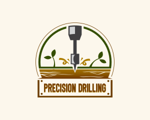 Woodworking Carpentry Drill logo design