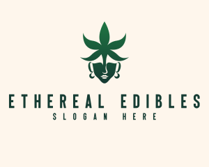 Organic Marijuana Lady logo design