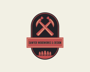 Hammer Carpentry  Woodworking  logo design