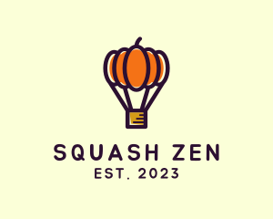 Pumpkin Hot Air Balloon logo design